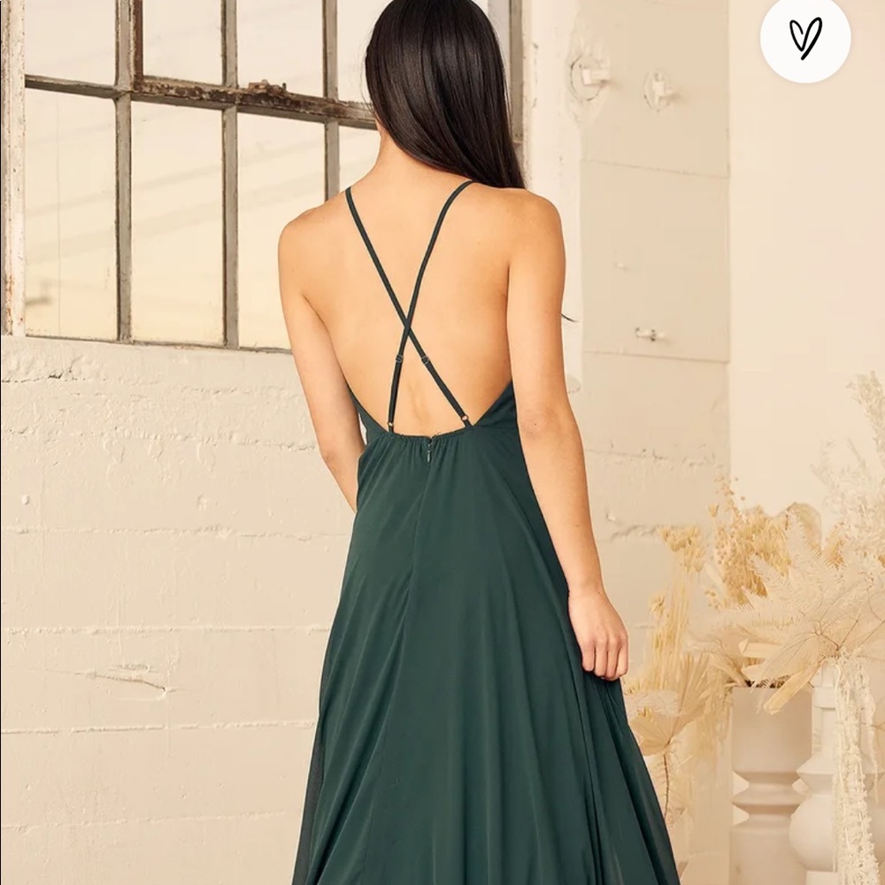 Dark Green Flowy Modest Maxi Dress – Elegant & Comfortable